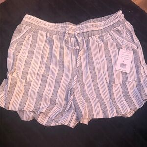 Striped Gray Women's Cargo Shorts